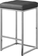 Nicola Grey Faux Leather Stool