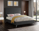 Jasmine Grey Velvet King Bed