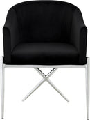 Xavier Black Velvet Dining Chair