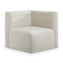 Quincy Cream Velvet Modular Corner Chair