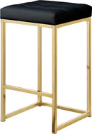Nicola Black Faux Leather Stool