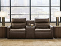 ModZ Power Reclining Sectional Loveseat with Audio Console
