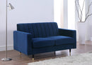 Lola Navy Velvet Loveseat