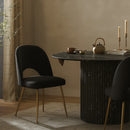 Logan Black Velvet Dining Chair