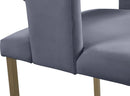 Caleb Grey Velvet Dining Chair