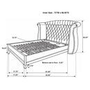 Barzini Wingback Platform Bed