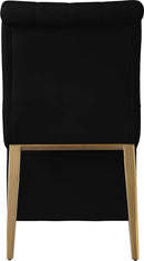 Curve Black Velvet Dining Chair