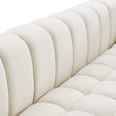 Gwen Cream Velvet Loveseat