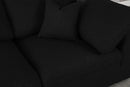 Serene Black Linen Fabric Deluxe Cloud Modular Sectional
