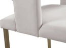 Caleb Cream Velvet Dining Chair