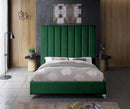 Via Green Velvet King Bed