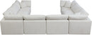 Plush Cream Velvet Standard Cloud Modular Sectional