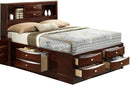 Galaxy Home Emily Full Storage Bed in Cherry GHF-808857992086