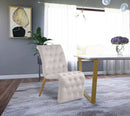 Curve Cream Velvet Dining Chair
