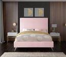 Jasmine Pink Velvet Queen Bed