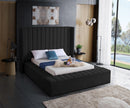 Kiki Black Velvet Full Bed (3 Boxes)