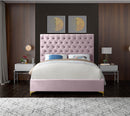 Cruz Pink Velvet Full Bed