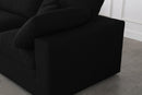 Serene Black Linen Fabric Deluxe Cloud Modular Sectional