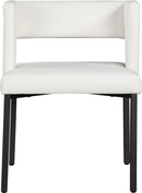 Caleb White Faux Leather Dining Chair