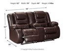 Vacherie Reclining Loveseat with Console
