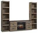 Trinell 3-Piece Entertainment Center with Electric Fireplace