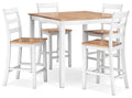 Gesthaven Counter Height Dining Table and 4 Barstools (Set of 5)