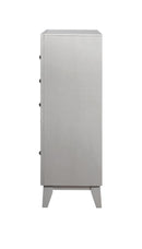 Leighton 5-drawer Chest Metallic Mercury