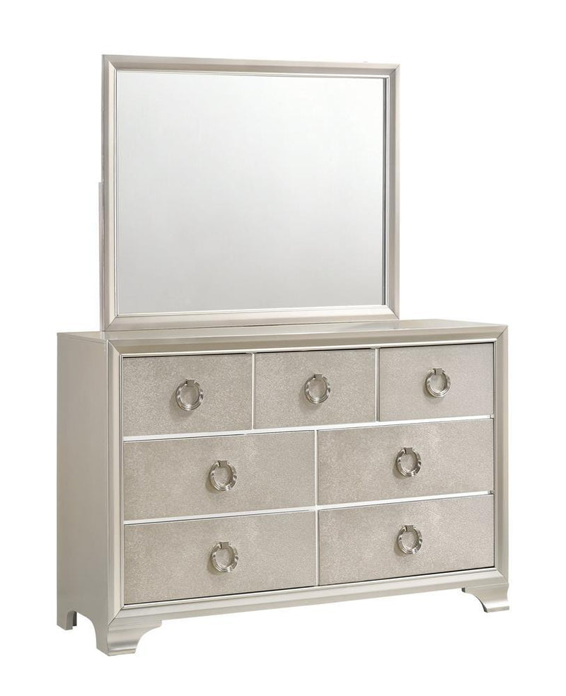 Salford 7-drawer Dresser Metallic Sterling - Star USA Furniture Inc