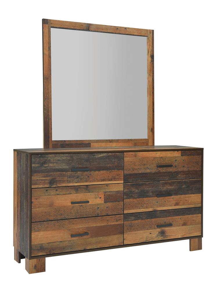 Sidney Square Dresser Mirror Rustic Pine