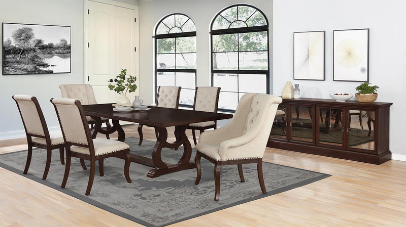 Brockway Trestle Dining Table Antique Java