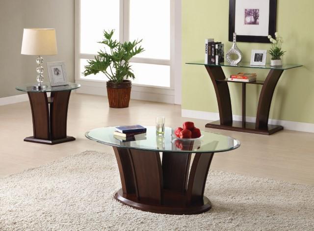 MANHATTAN IV Dark Cherry End Table, Brown Cherry