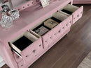 ZOHAR Queen Bed, Pink