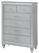 Galaxy Home Amber 6 Drawer Chest in Silver GHF-808857835819
