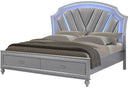Galaxy Home Amber Queen Storage Bed in Silver GHF-808857860491