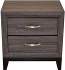 Galaxy Home Hudson 2 Drawer Nightstand in Foil Grey GHF-808857696809