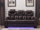 Galaxy Home Lexus Power Reclining Sofa in Brown GHF-808857769299