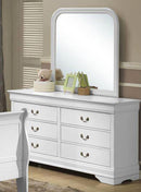 Galaxy Home Louis Phillipe Mirror in White GHF-808857924445