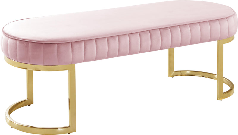 Lemar Pink Velvet Bench image