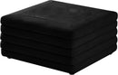Lorenzo Black Velvet Ottoman image