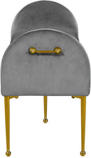 Owen Grey Velvet Bench