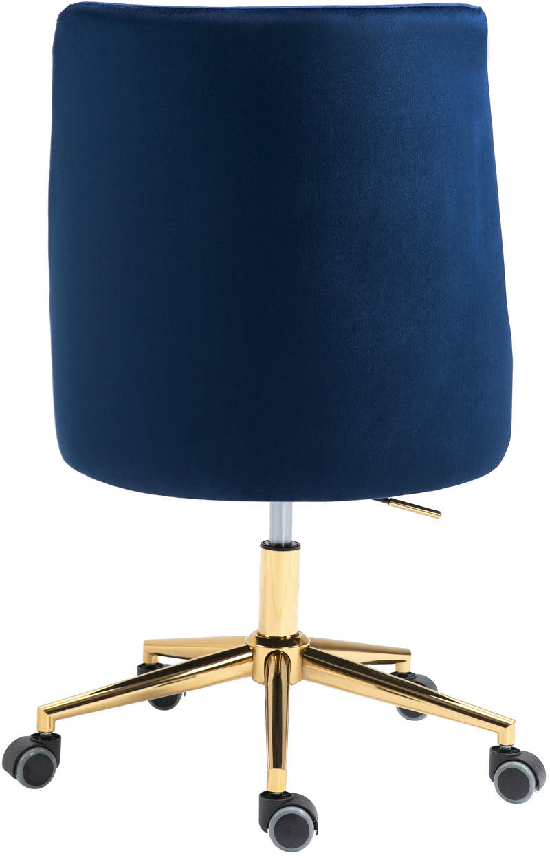 Karina Navy Velvet Office Chair