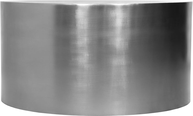 Cylinder Brushed Chrome Coffee Table