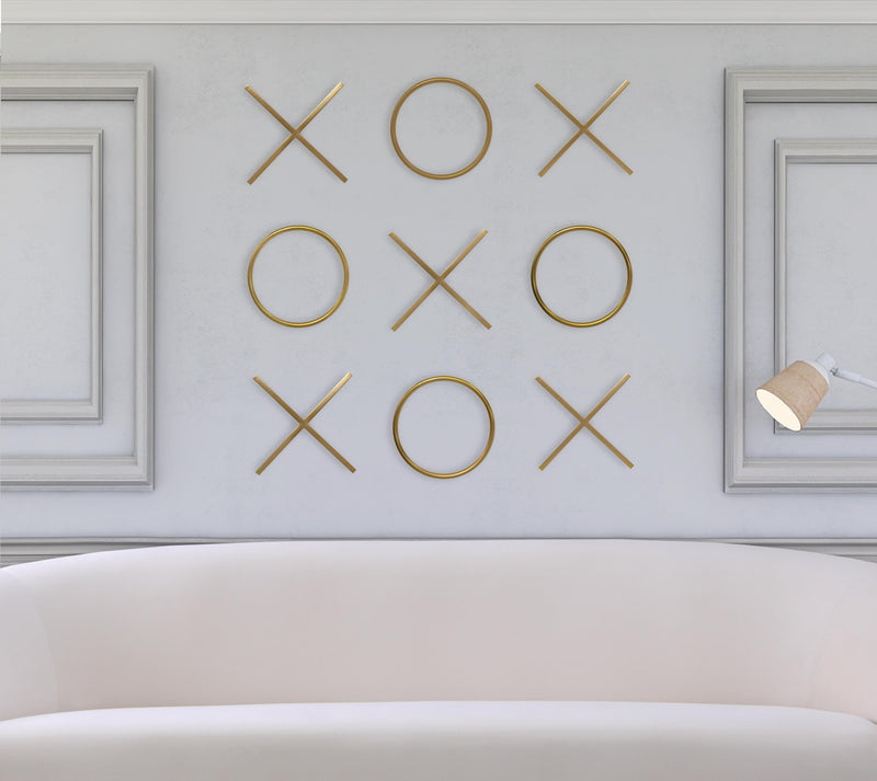 XOXO Gold Stainless Steel Wall Decor