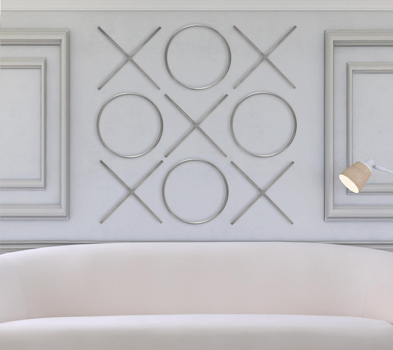 XOXO Chrome Stainless Steel Wall Decor