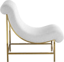 Nube White Faux Sheepskin Fur Accent Chair