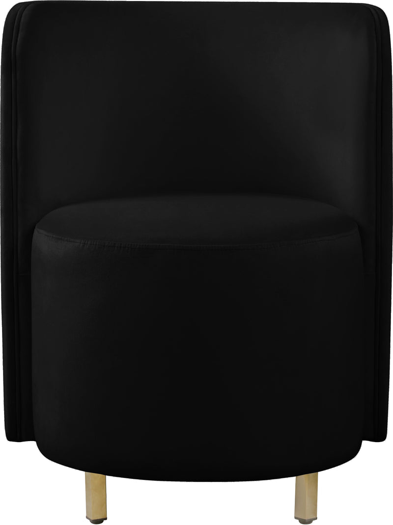 Rotunda Black Velvet Accent Chair