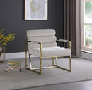Wayne Cream Velvet Accent Chair