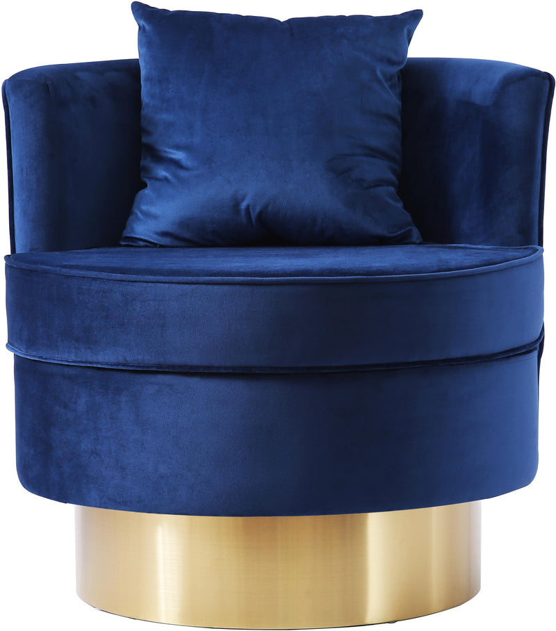 Kendra Navy Velvet Accent Chair