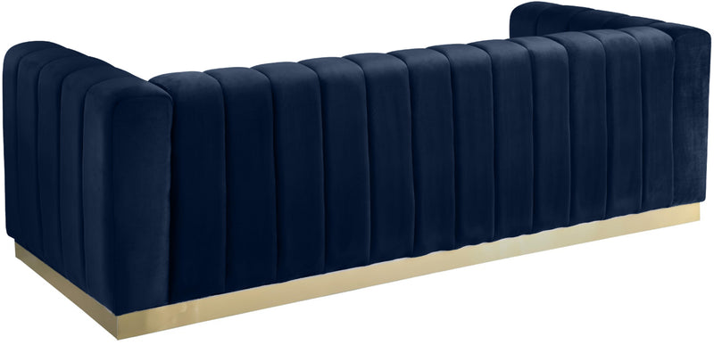 Marlon Navy Velvet Sofa