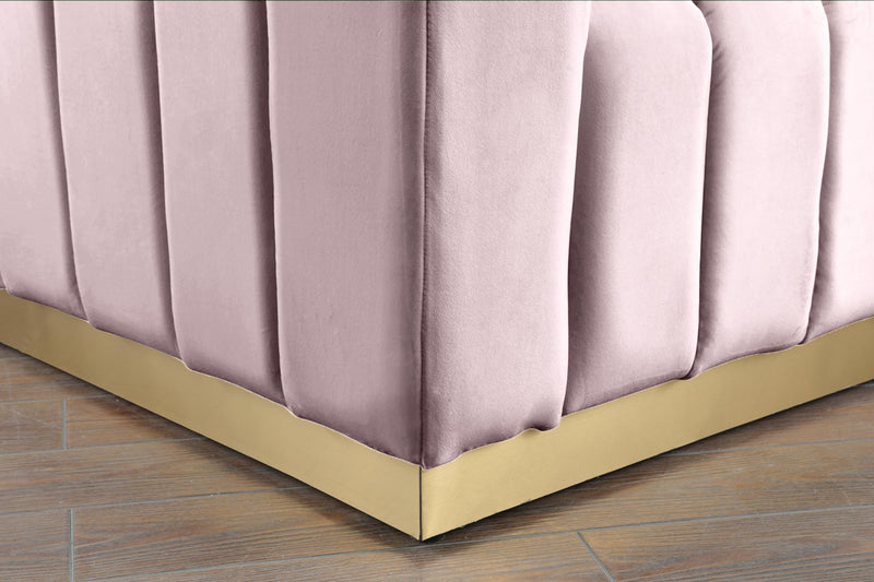 Marlon Pink Velvet Loveseat